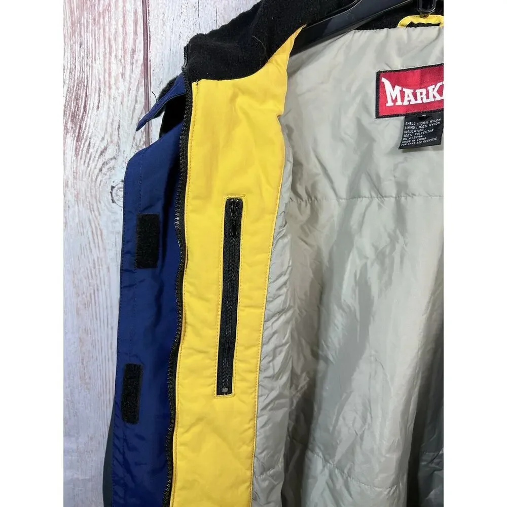 Marker Ski/Snowboard Insulated 2 In 1 Jacket Coat Yellow Gray Youth Size 6
